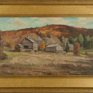 Bernard Corey oil painting of a Dudley Massachusetts Farm at Fry Fine Art