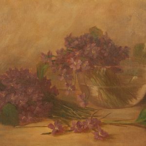 Benjamin Champney Oil Painting of Violets at Fry Fine Art