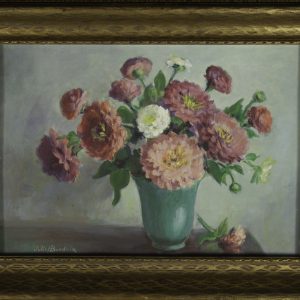 Juliet Burdoix Floral Arrangment Oil on Board 12 x 16 Fry Fine Art