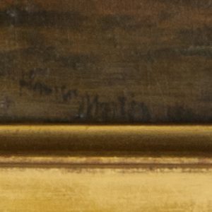 Homer Doge Martin Sailboat at Shore Oil on board painting for sale at Fry Fine Art