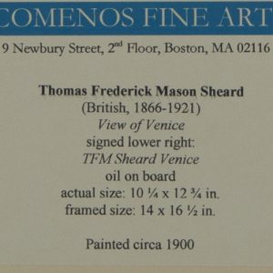 Thomas Frederick Mason Sheard View of Venice Oil Painting for sale at Fry Fine Art