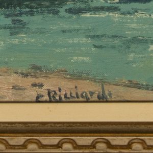 Cesare Ricciardi (1892-1973) oil painting of Harbor Scene at Fry Fine Art.